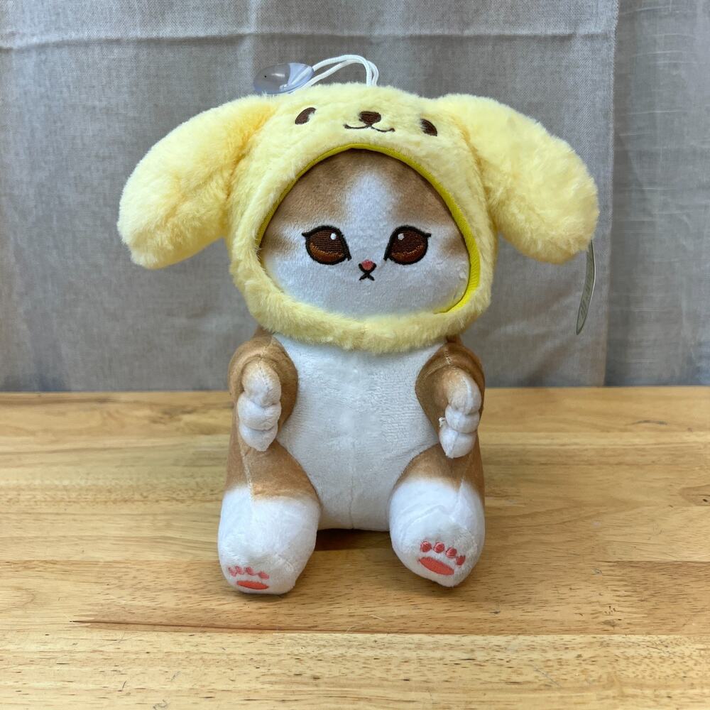 mofusand x Sanrio Characters Mascot Plush Pompompurin Samenyan Cat 8 in